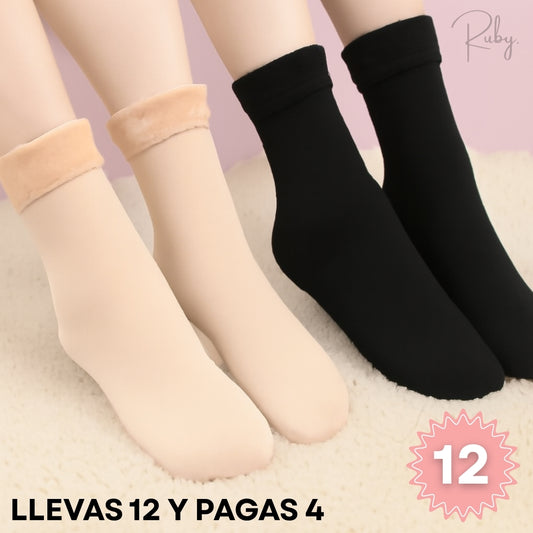 x12 Pares de Medias Térmicas