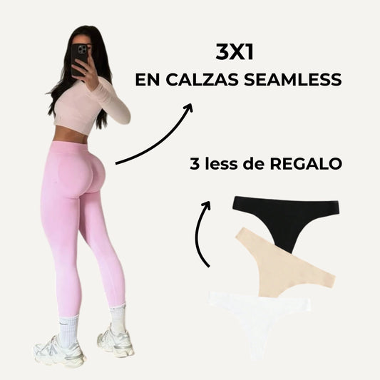 3x1 en calzas seamless + 3 less sin costuras de REGALO!